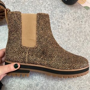 Madewell Ivy Chelsea Boot in Mini Dot Calf Hair